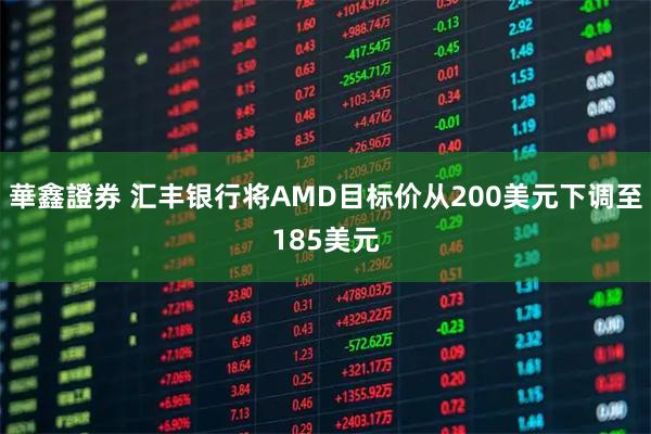 華鑫證券 汇丰银行将AMD目标价从200美元下调至185美元