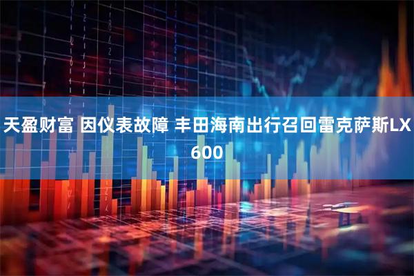 天盈财富 因仪表故障 丰田海南出行召回雷克萨斯LX600